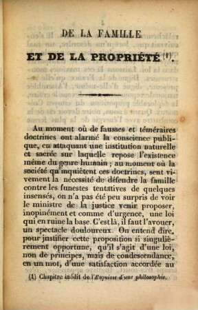 De la famille et de la propriété par Lamennais : 