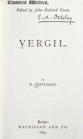 Vergil : [Publius Virgilius Maro]