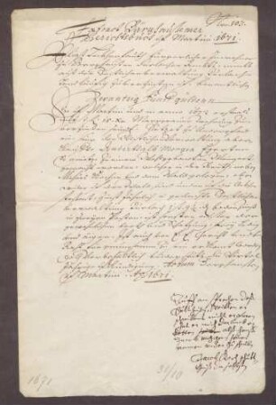 Gültbrief von Elias Leckenfauth von Berghausen gegen die geistliche Verwaltung Durlach