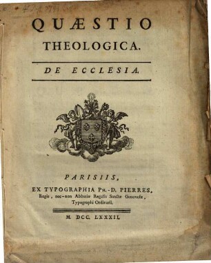 Quaestio theologica de ecclesia