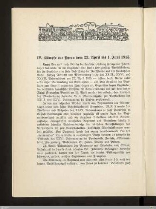 IV. Kämpfe vor Ypern