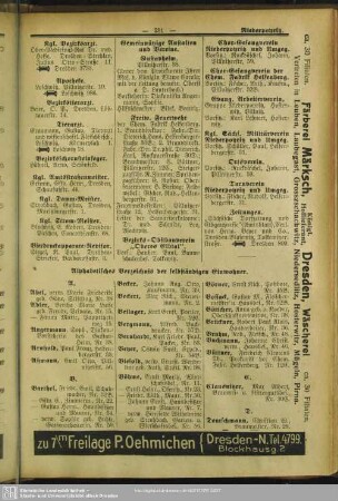 Einwohnerverzeichnis : Alphabetisches Verzeichnis der selbständigen Einwohner