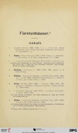 Fürstenhäuser (Nr. 1-441)