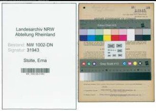 Entnazifizierung Erna Stolte, geb. 08.07.1891 (Buchhalterin)