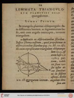 Lemmata triangulorum planitiei obliquangulorum