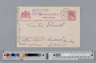 Postkarte an Ida Dehmel