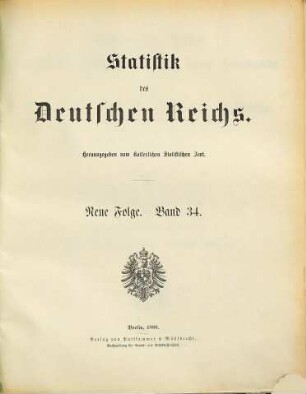 Waarenverkehr des deutschen Zollgebiets mit dem Auslande. 34 = 1887 (1888)