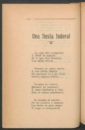 Una fiesta federal