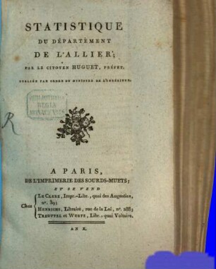 Statistique Du Déprtement De L'Allier