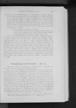 Verhandlungen mit Schweden. - 1352-53.
