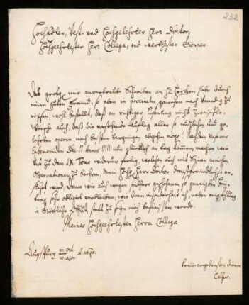 Brief von Lucas Schroeck an Johann Dolaeus