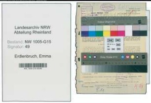 Entnazifizierung Emma Erdlenbruch , geb. 17.09.1894 (Abt.Leiterin)