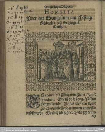 Homilia Uber das Evangelium am Festage Michaelis deß Erzengels. Matth. 18.