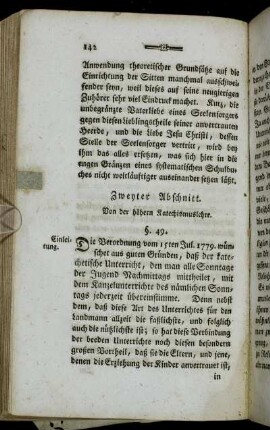Zweyter Abschnitt. Von der höhern Katechismuslehre.