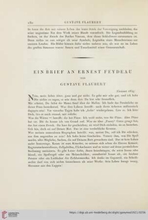 Ein Brief an Ernest Feydeau