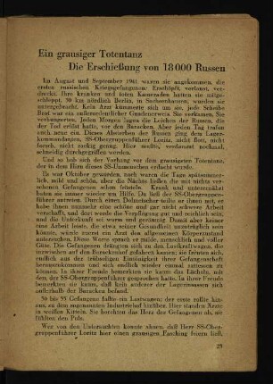 Ein grausiger Totentanz Die Erschießung von 18000 Russen