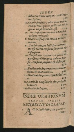 Index Orationum Tertiae Partis