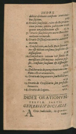 Index Orationum Tertiae Partis