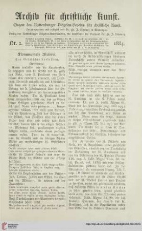 2: Monumentale Malerei, [2] : zur Geschichte derselben