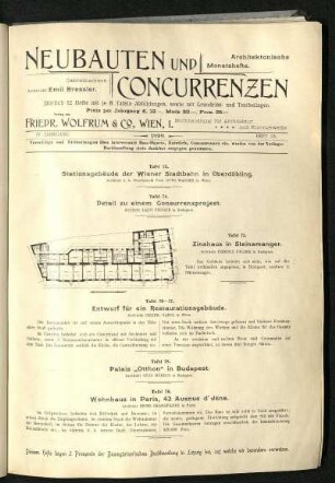 Wettbewerbsbeiträge. Tafel 73-80