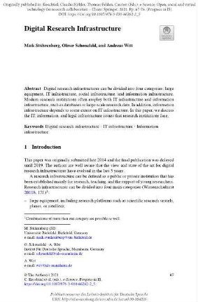 Digital research infrastructure