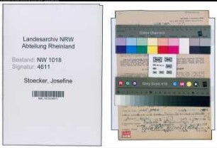 Entnazifizierung Josefine Stoecker , geb. 25.05.1899 (Handweberei)