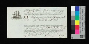 Frachtbrief, 5. October 1816, Schiffer Wendt von Hamburg