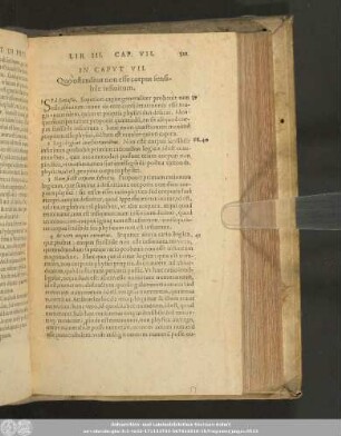 In Caput VII. Quo ostenditur non esse corpus sensibile infinitum.