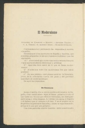 El Modernismo