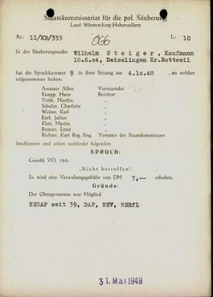 Staiger, Wilhelm