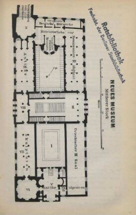 Grundriss. Neues Museum. Mittlerer Stock