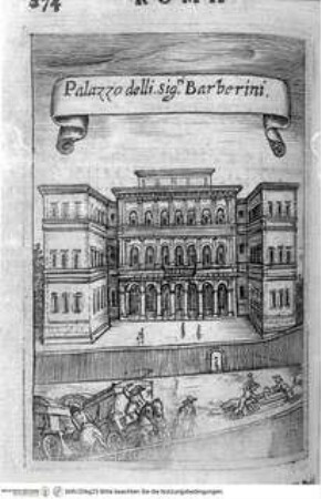 Ritratto di Roma moderna., Seite 274: Palazzo Barberini, Fassadenansicht