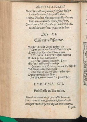 Emblema CII. Ferè simile ex Theocrito.