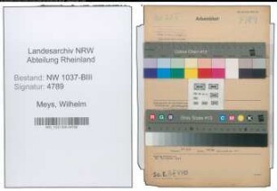 Entnazifizierung Wilhelm Meys , geb. 04.05.1903 (Arbeiter)