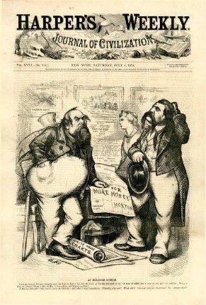 An inflation opinion. [Anschließend folgt ein Textblock] : Captain Logan Cuttle und Morton Bunsby unterhalten sich über abgegebene Versprechen