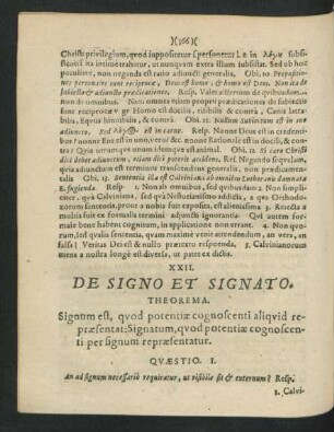 XXII. De Signo Et Signato.