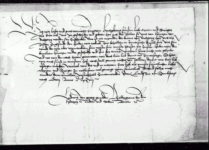 Briefwechsel der Gräfin. Darunter: Graf Ludwig 1449; Erzherzogin Mechthild 1468-79; Gräfin Barbara 1478; mit Baden 1461, 1472; Burgund 1454, 1462; Frankreich 1461; Herzog von Mailand 1473; Pfalz-Bayern 1455-78; Fürstin Jolante von Piemont 1475, 1460; Haus Savoyen 1453-74; Kloster Binsdorf 1470, 1471; Peter von Hagenbach, undat.; Schultheiß von Luzern Heinrich von Humwil 1469-72; Francois Malet 1456-65; Amtmann zu Möckmühl 1456-62; Schultheiß zu Backnang 1468-78; Dr. Heinrich Steinhöwel 1474; Graf Johann von Werdenberg 1467; Propst Ulrich Wirtemberger zu Stuttgart 1473; Komthur zu Ysenheim 1456, 1458.