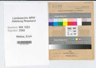 Entnazifizierung Erich Mebus , geb. 17.10.1902 (Angest.)