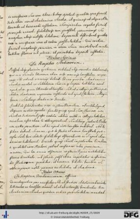 [fol. 5] Titulus octavus: De hospitium academicorum officio
