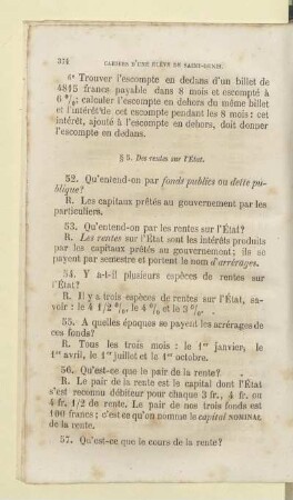 § 5. Des rentes sur l'État