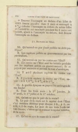 § 5. Des rentes sur l'État