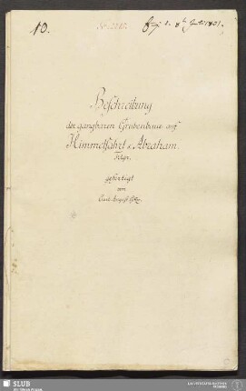Beschreibung der gangbaren Grubenbaue auf Himmelfahrt s. Abraham Fdgr. - 18.6867 4.