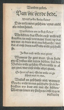 Van die derde bede.
