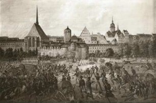 Völkerschlacht bei Leipzig 1813: Kämpfe am Inneren Grimmaischen Tor am 19. Oktober 1812