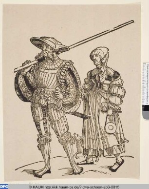 Der Schneider als Landsknecht und die Näherin