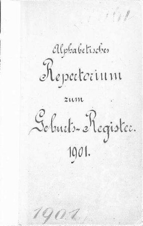 Alphabetisches Namenverzeichnis zum Geburtsregister Bautzen