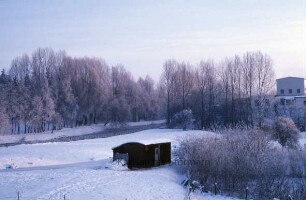 Klaus-Groth-Straße: Gelände hinter dem Kreiswehrersatzamt im Winter