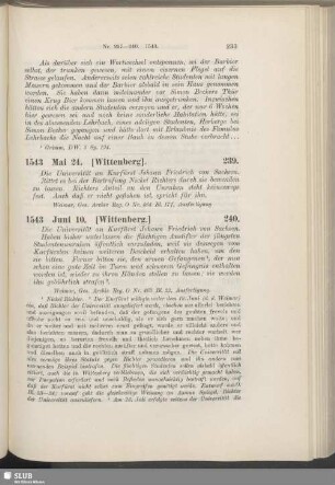 240. 1543, Juni 10. [Wittenberg]