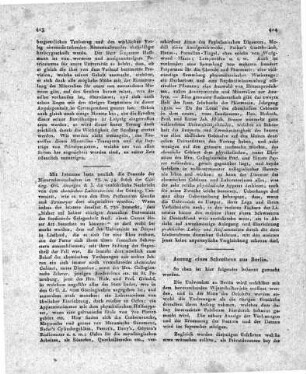 Auszug eines Schreibens aus Berlin.