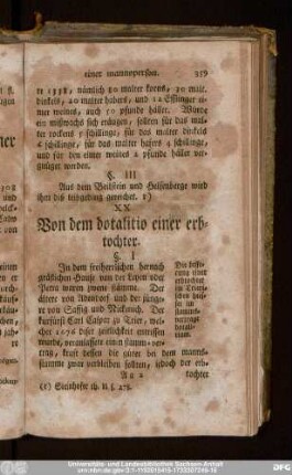 XX Von dem dotalitio einer erbtochter.